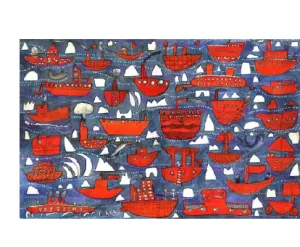 All the Tracks of the Aurora Australis PRINT Alison Lester