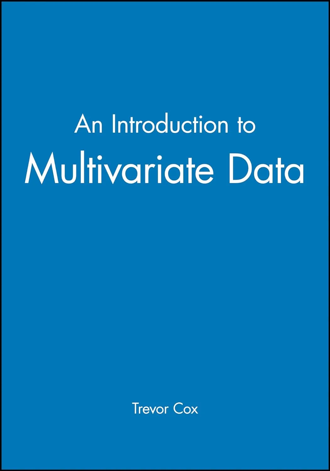 An Introduction To Multivariate Data Paperback