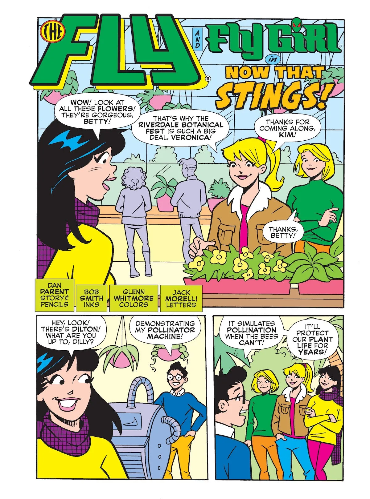 Archie Jumbo Comics Digest - Issue 357: Now That Stings! How Pureheart & The Fly Save the Day As A Madman Named The Murder Hornet Crashes An Indoor Flower Show In Riverdales Huge Greenhouse!