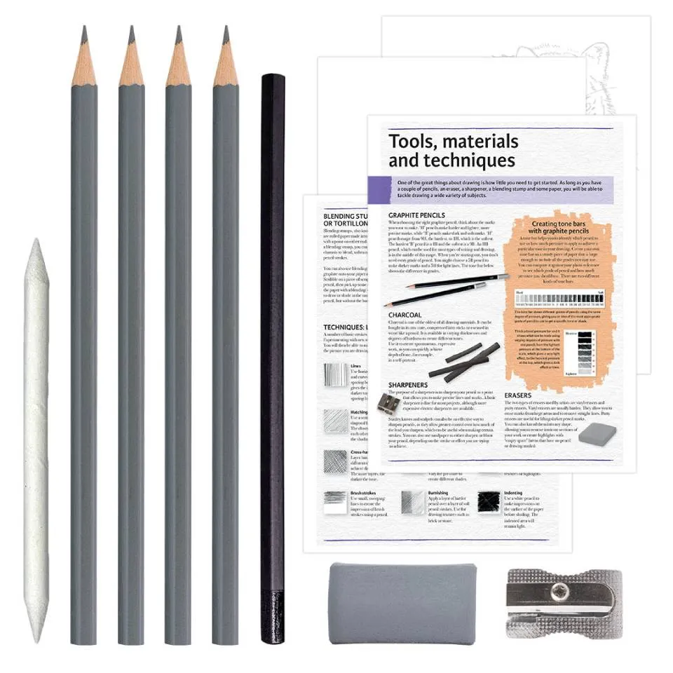 Art Maker Made Simple Drawing & Sketching Kit: Elephant and Calf