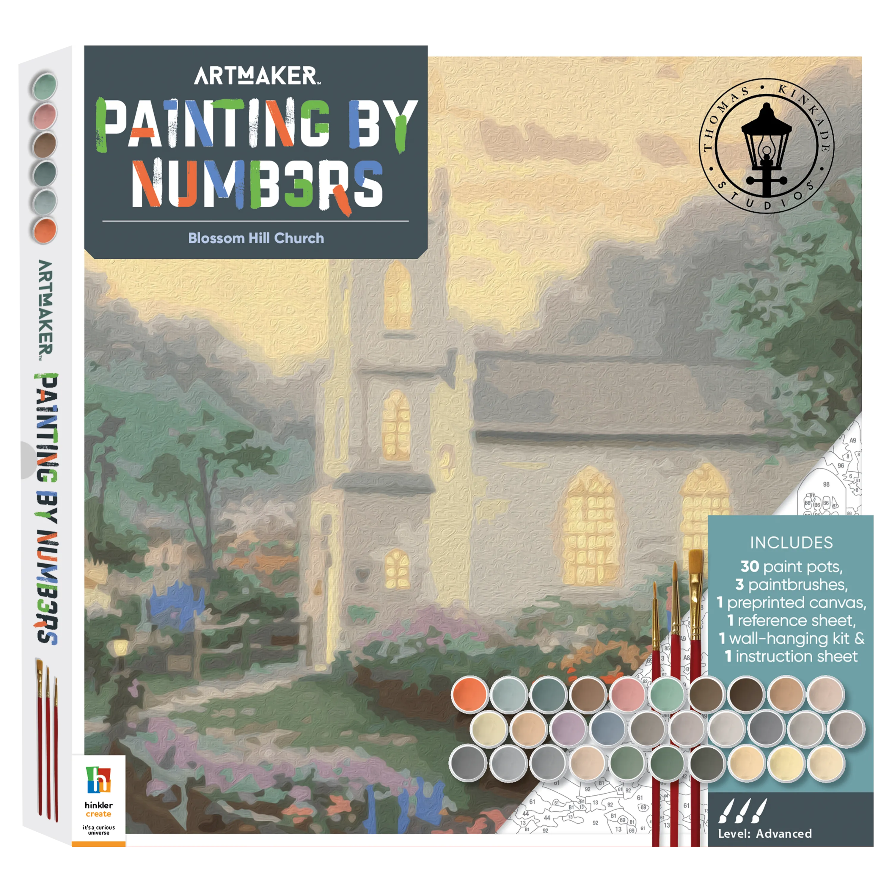 ArtMaker Painting by Numbers Kit: Blossom Hill Church from Thomas Kinkade Studios