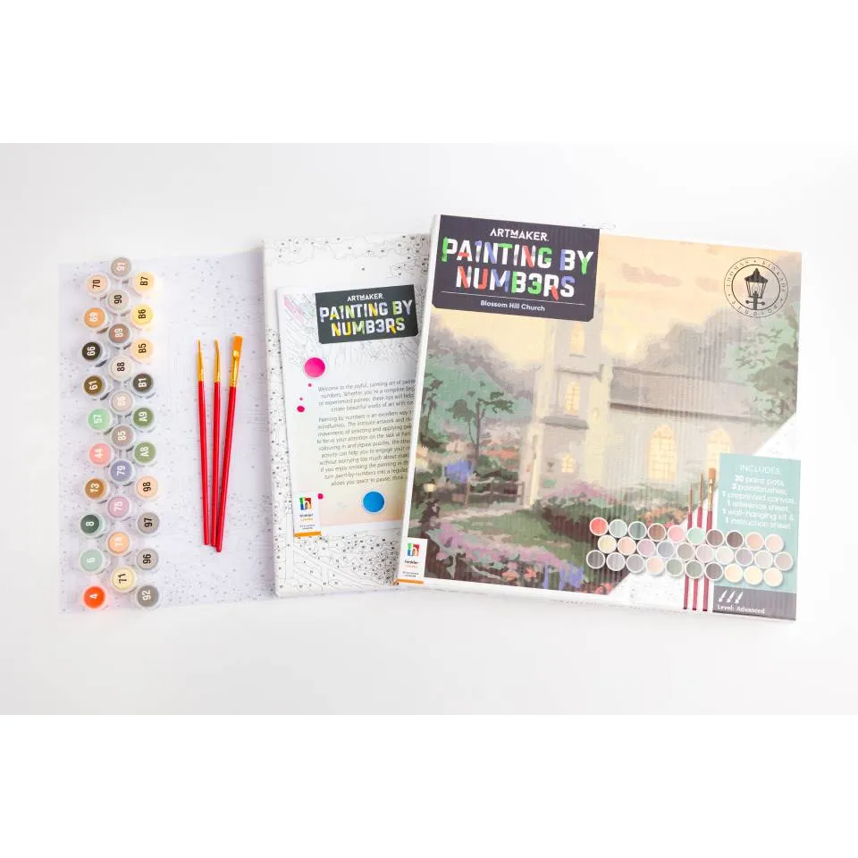 ArtMaker Painting by Numbers Kit: Blossom Hill Church from Thomas Kinkade Studios