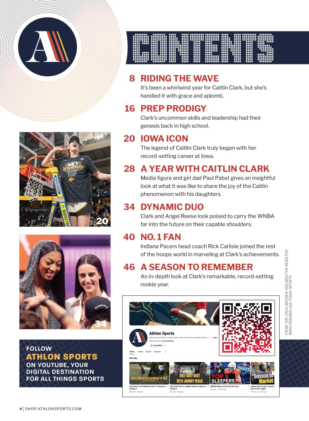 Athlon Sports - Caitlin Clark: WNBA Rookie Of The Year Commemorative Issue, Iowa Hawkeyes To Indiana Fever, No. 1 Draft Pick, 2024 Stats, Record-Setting Season, Angel Reese Duo, Social Media & More!