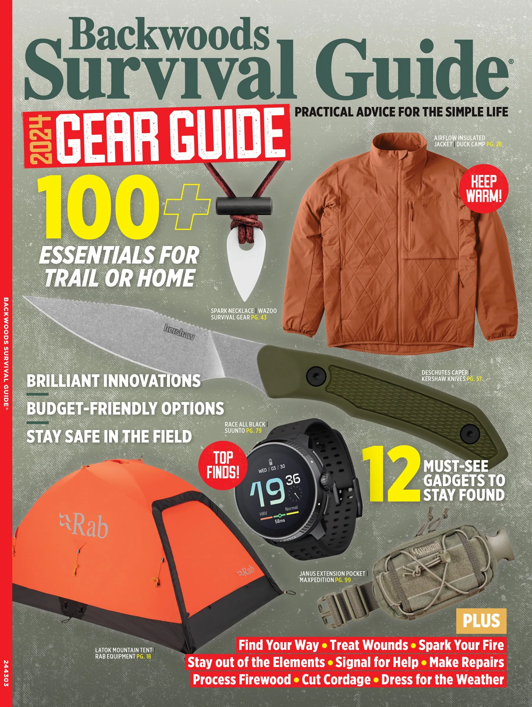 Backwoods Survival Guide - 2024 Gear Guide: 100  Essential For Trail Or Home, 12 Gadgets To Stay Found, Budget-Friendly Options, Innovations, Top Picks In Shelter, Clothing, Fire, Knives, Tools & More