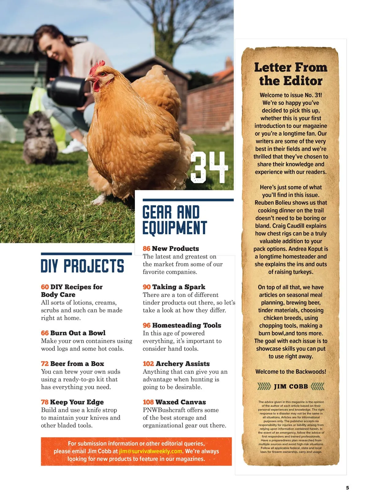 Backwoods Survival Guide - Living Off The Land No. 30: 200  Essential Tips, Choosing Archery, Field Expedient Cooking, Supplies, Build A Knife Strop, DIY Body Care, Best New Gear, Choppers & More!