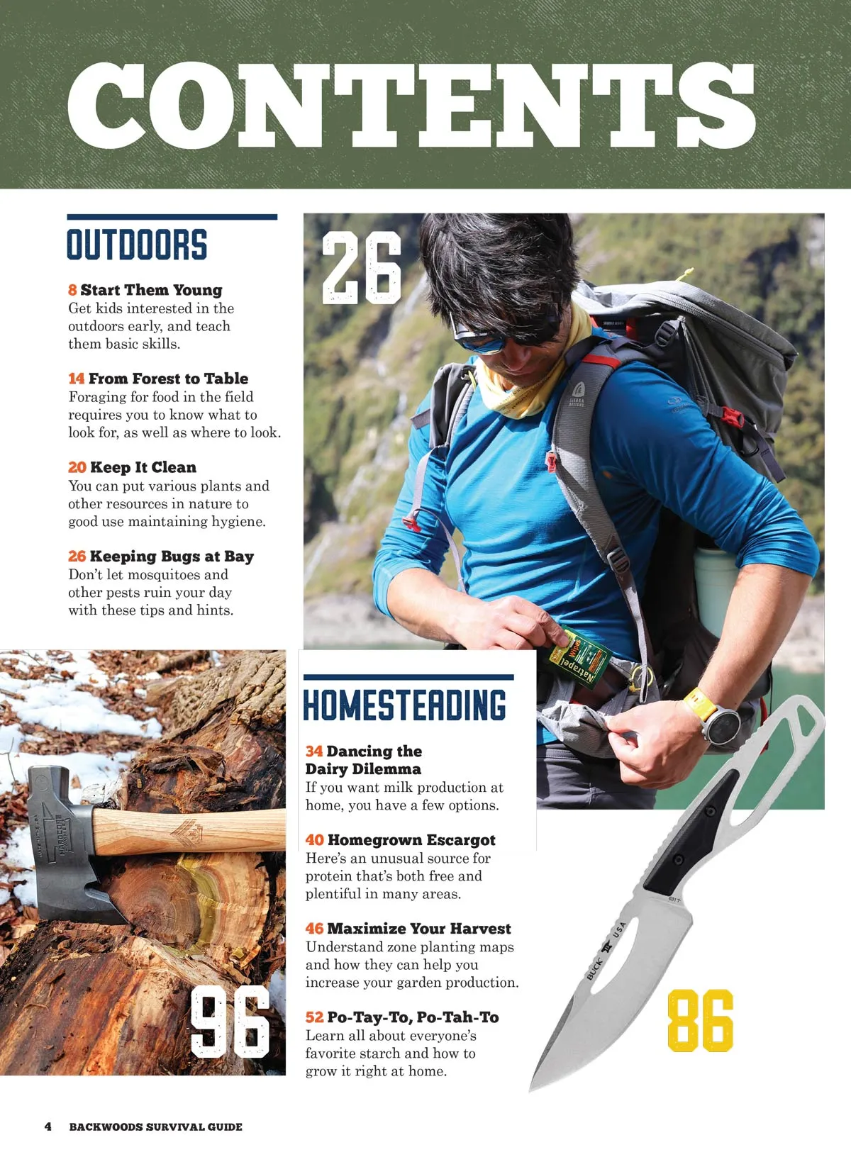 Backwoods Survival Guide - Living Off The Land No. 31:  200  Essential Tips For The Simple Life, Self Reliance Strategies, Wilderness Skills, Homesteading Necessities, Challenges & More!