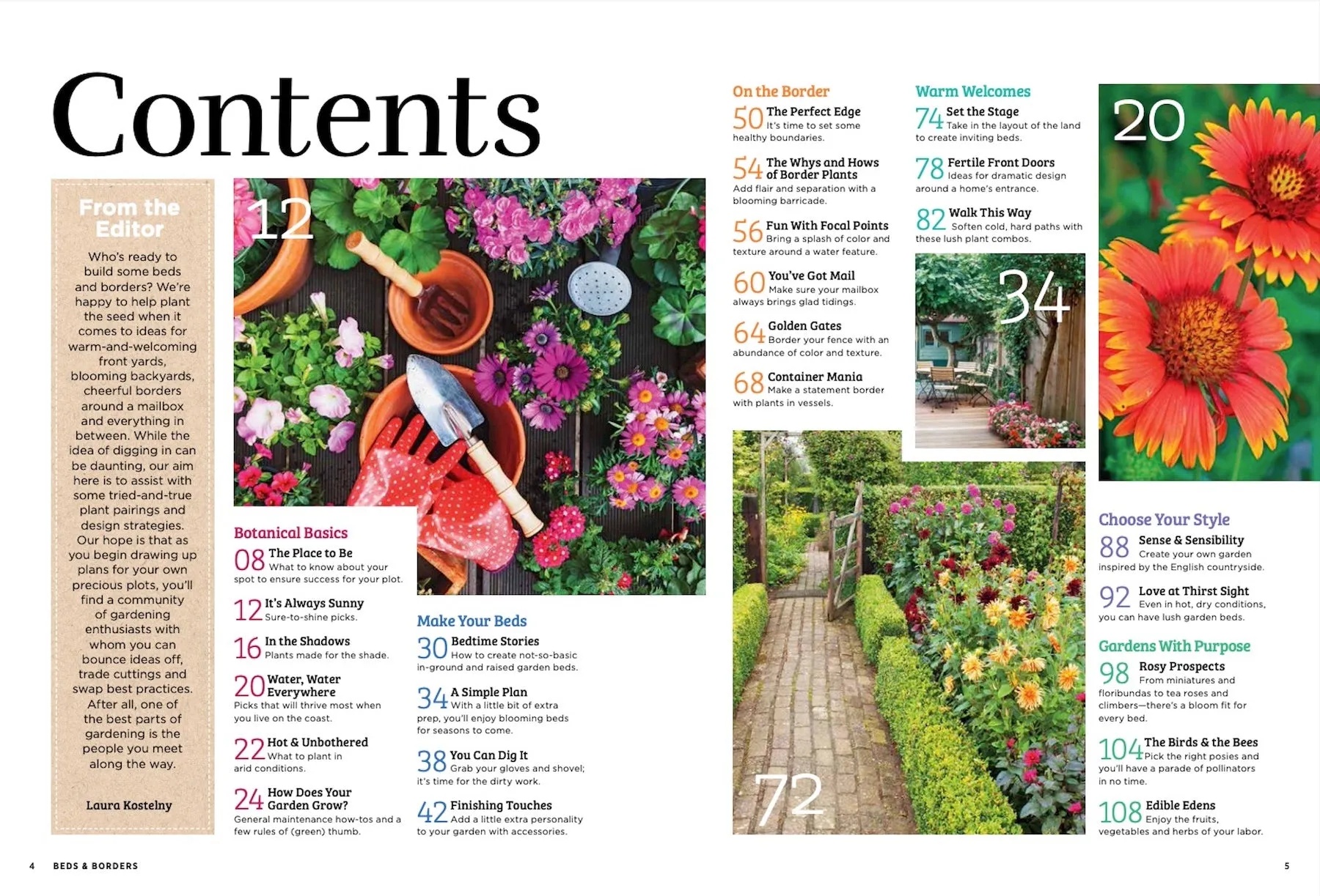 Beds & Borders - Gorgeous Gardens Made Easy, 215 Inspiring Gardening Ideas, Flowers & Plants for Year-Round Color, Budget Friendly Tips, Simple Strategies To Get Started