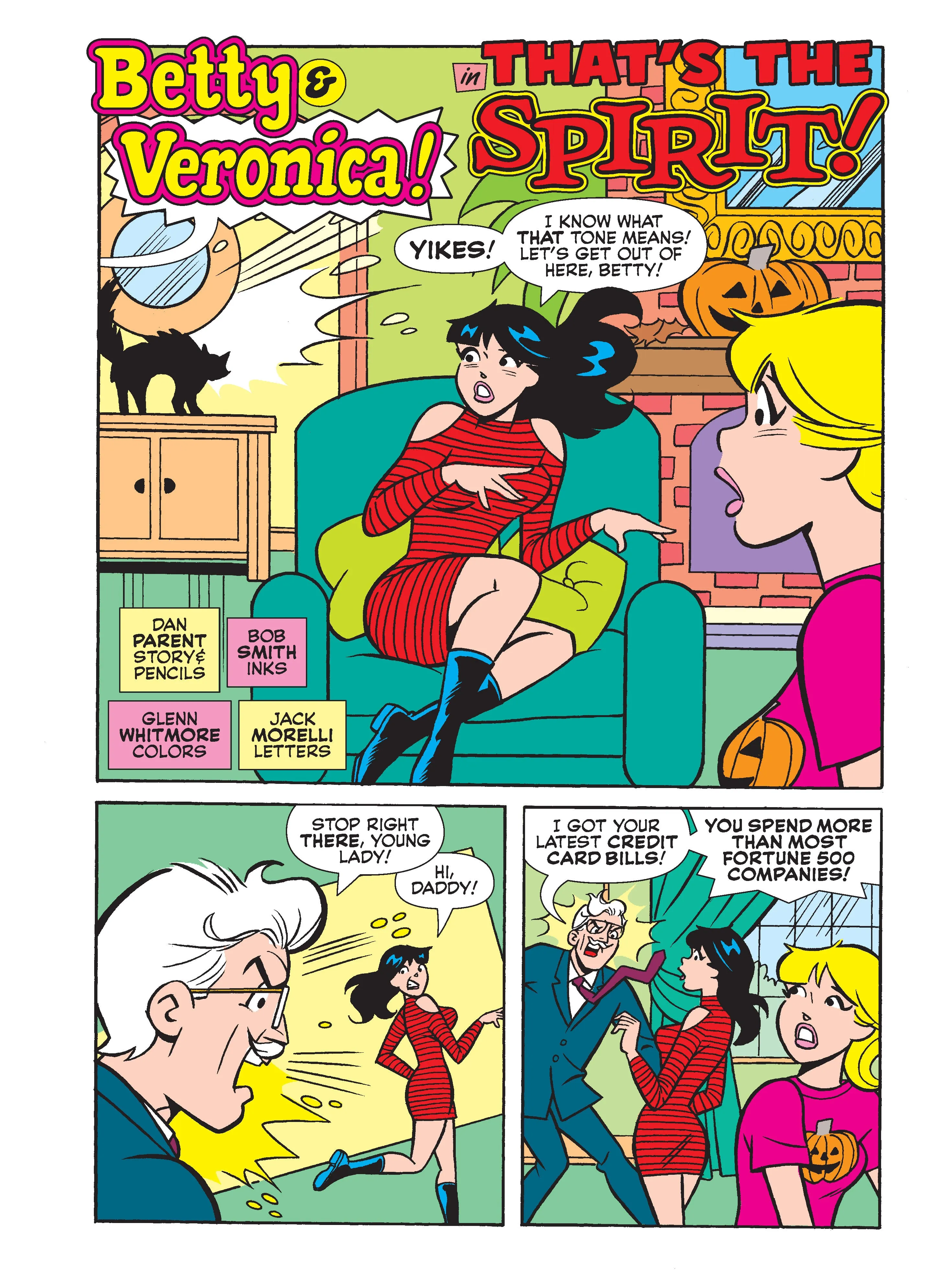 Betty And Veronica Jumbo Comics Digest - Issue 328: When Mr. Lodge Cuts Off Veronica's Allowance She Opens A Halloween Store In An Empty Wing Of Lodge Mansion & It Quickly Turns Into A Scary Situation