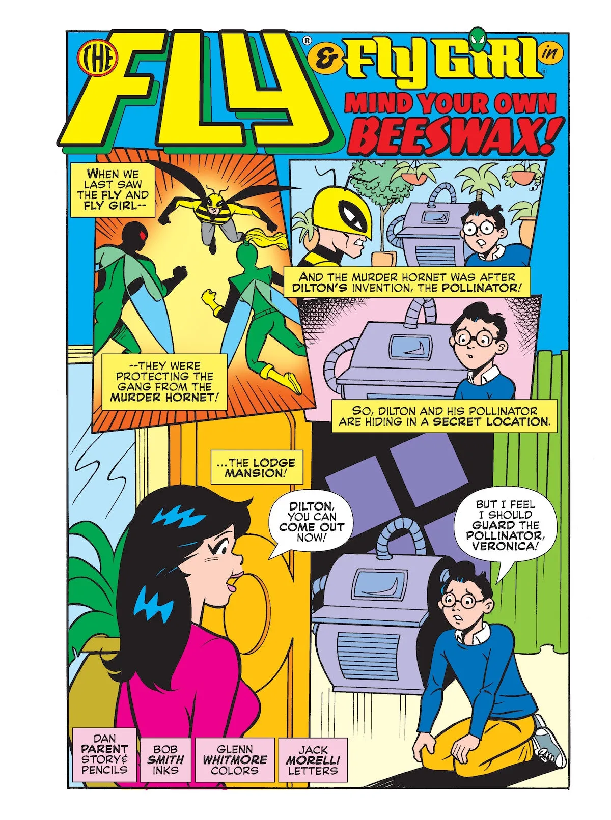 Betty And Veronica Jumbo Comics Digest - Issue 331: Heroes Unite! Fly Girl, SuperTeen, & A Team Of Superheroes Battle The Murder Hornet To Recover The Pollinator Device From The Lodge Mansion & More!
