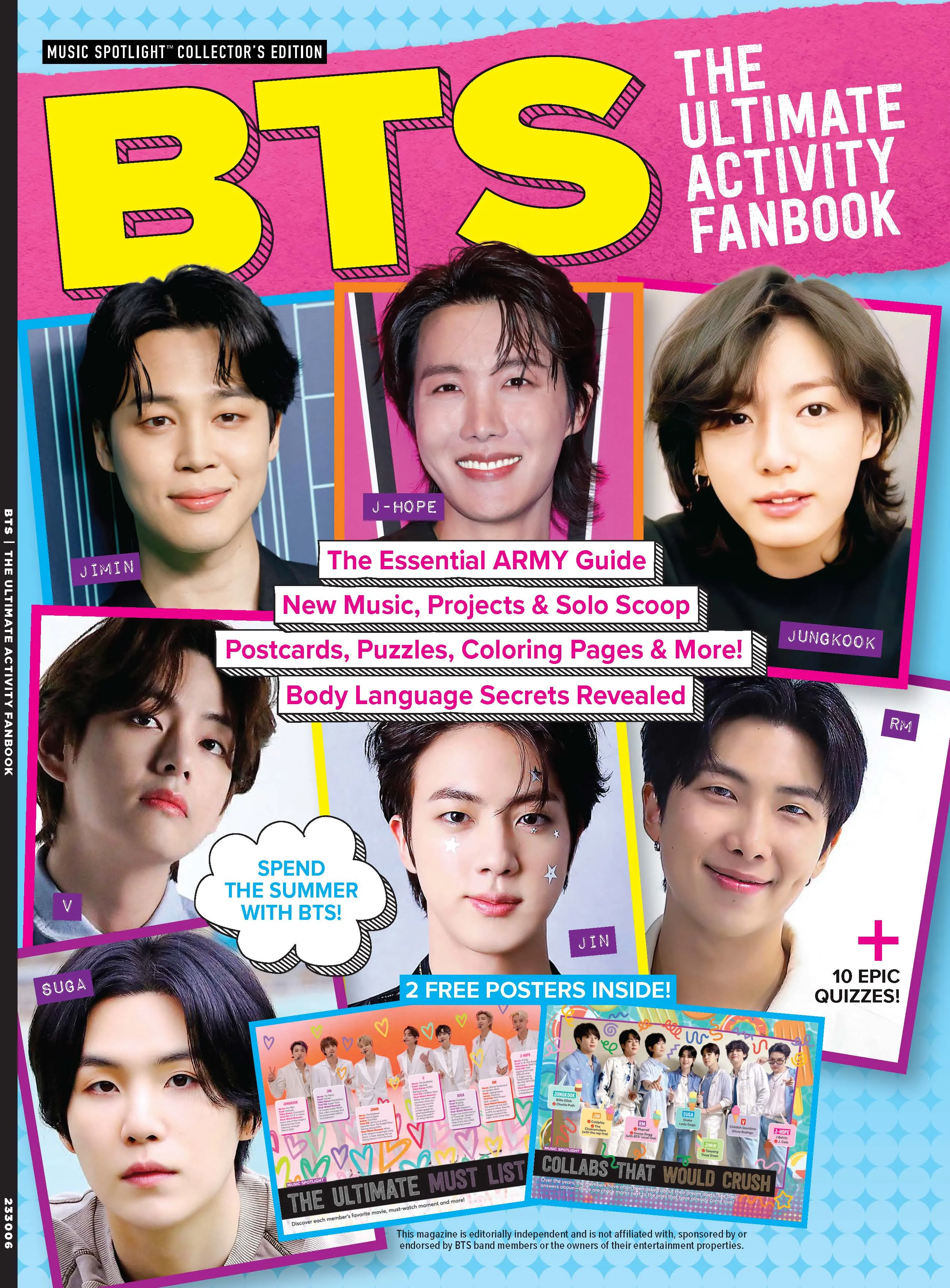 BTS - The Ultimate Activity Fanbook: Summer 2023 Update, Postcards, Puzzles, 10 Quizzes, Coloring Book Pages & Play BTS Bingo!