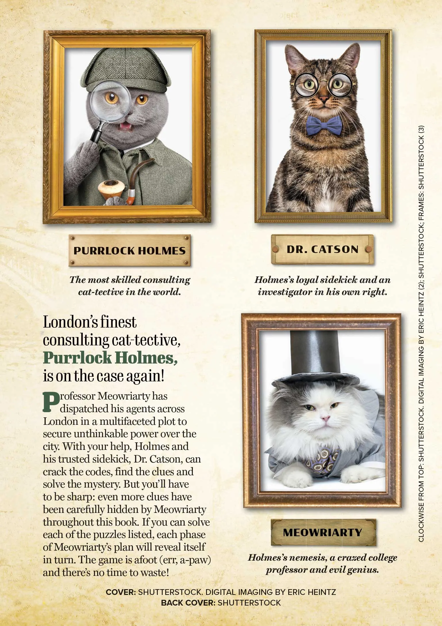 Cat Pawzzles - Purrlock Holmes V2: Solve Puzzles, Ciphers, Kitty Mysteries, Clues, Crosswords, Hidden Letters, Rhymes, Spot The Difference, Boost Deductive Reasoning, De-Stress & Catch Meowriarty!