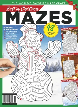 Christmas Mazes - 48 Puzzles For All Skill Levels, Family Fun, Festive Categories, Holiday Cheer, Outdoor Fun, Magical Trees, Sweet Treats, Helpful Tips, Challenge Brain, Relax, Unwind, Unplug & Solve