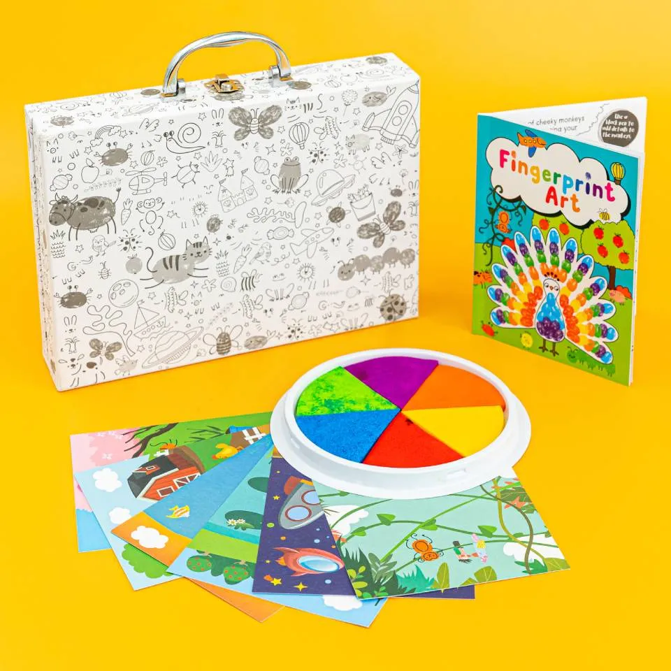 Colour-In Carry Case: Fingerprint Art Activity Case