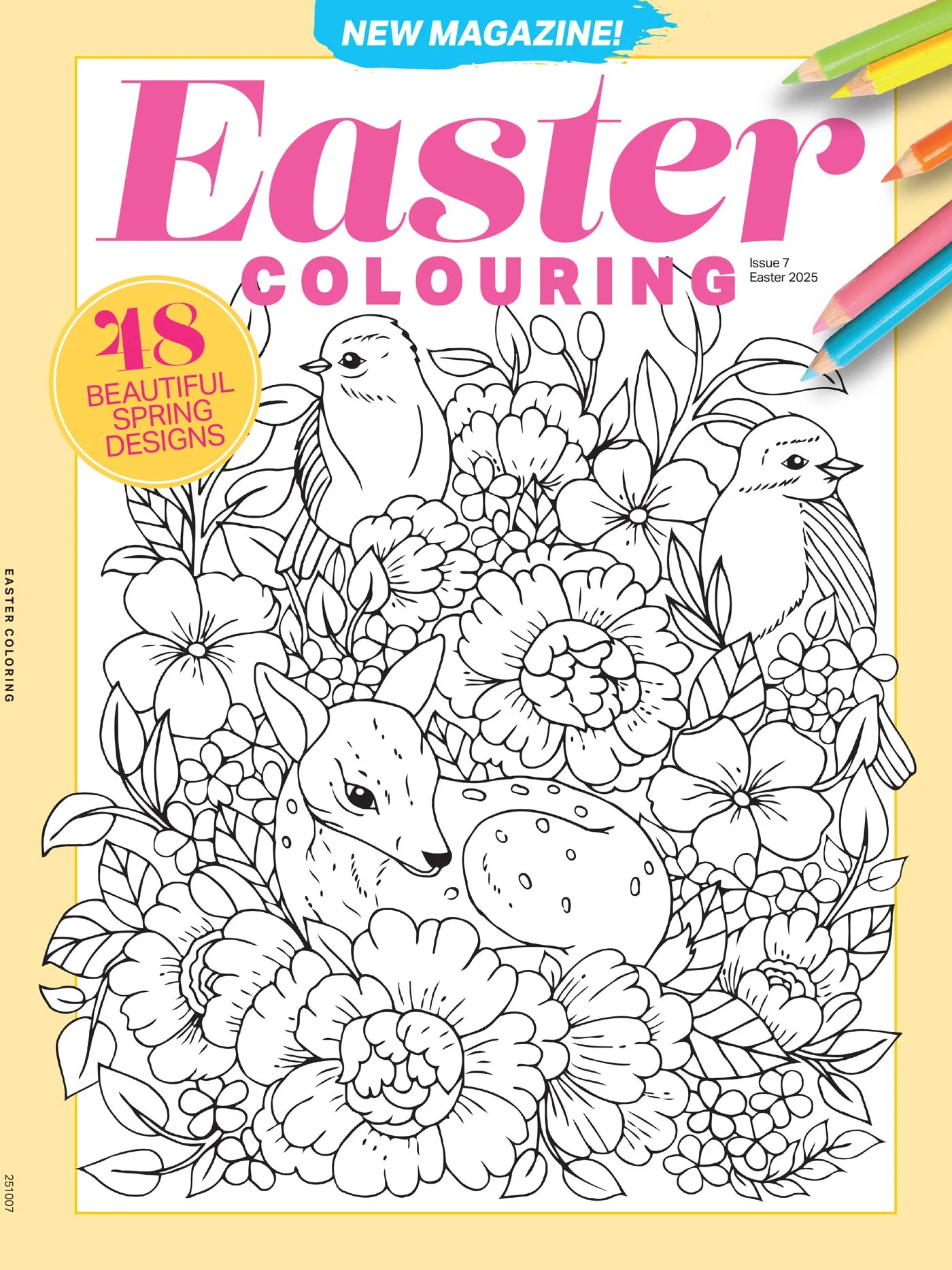 Colouring - Easter Edition 2025: 48 Beautiful Spring Designs, Adult Coloring Book, Gift To Family Or Friend, Relax Your Mind, Unwind, Unplug, De-Stress, Spark Creativity, Reduce Anxiety & More!