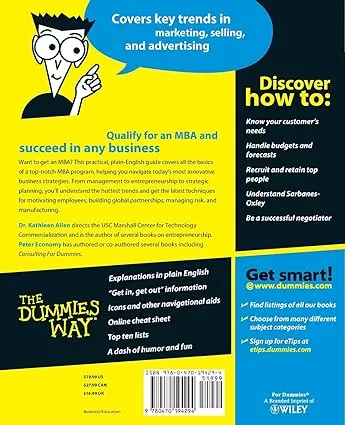 Complete MBA For Dummies Paperback