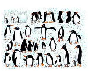 Crazy Penguins PRINT Alison Lester