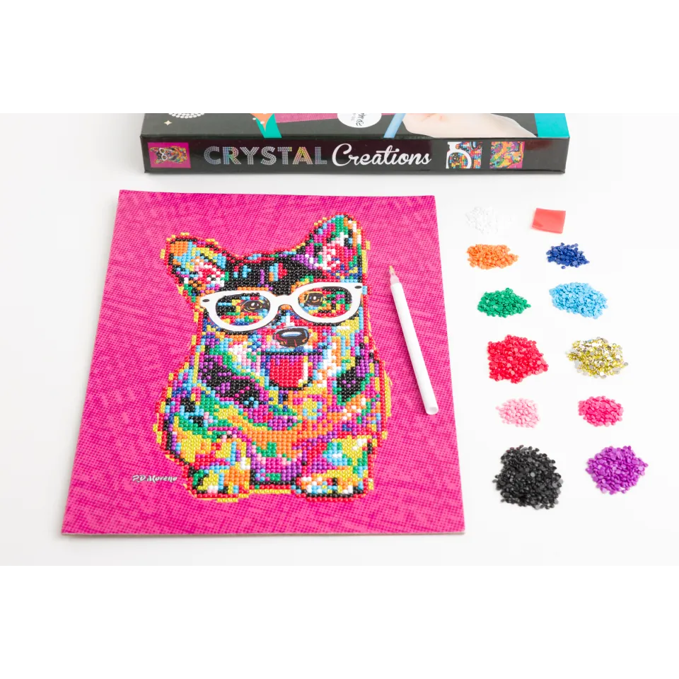 Crystal Creations: Corgi in Glasses
