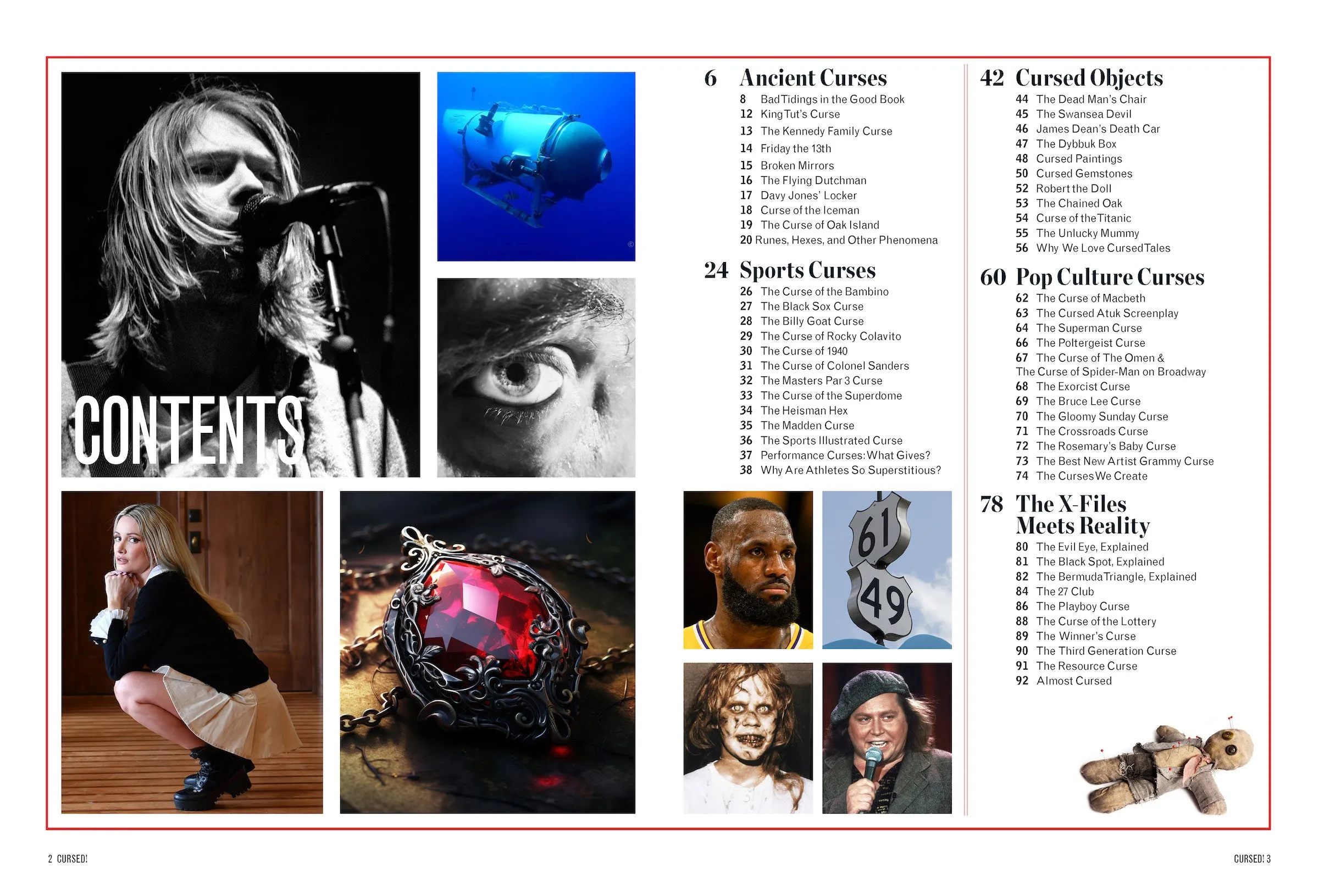 Cursed - Strange Patterns Of Mysterious Tragedy: King Tut, Hope Diamond, Bermuda Triangle, Macbeth, Billy Goat, Jesus, Exorcist, James Dean Porsche, Friday The 13th, Kennedy Family & Cursed Objects!