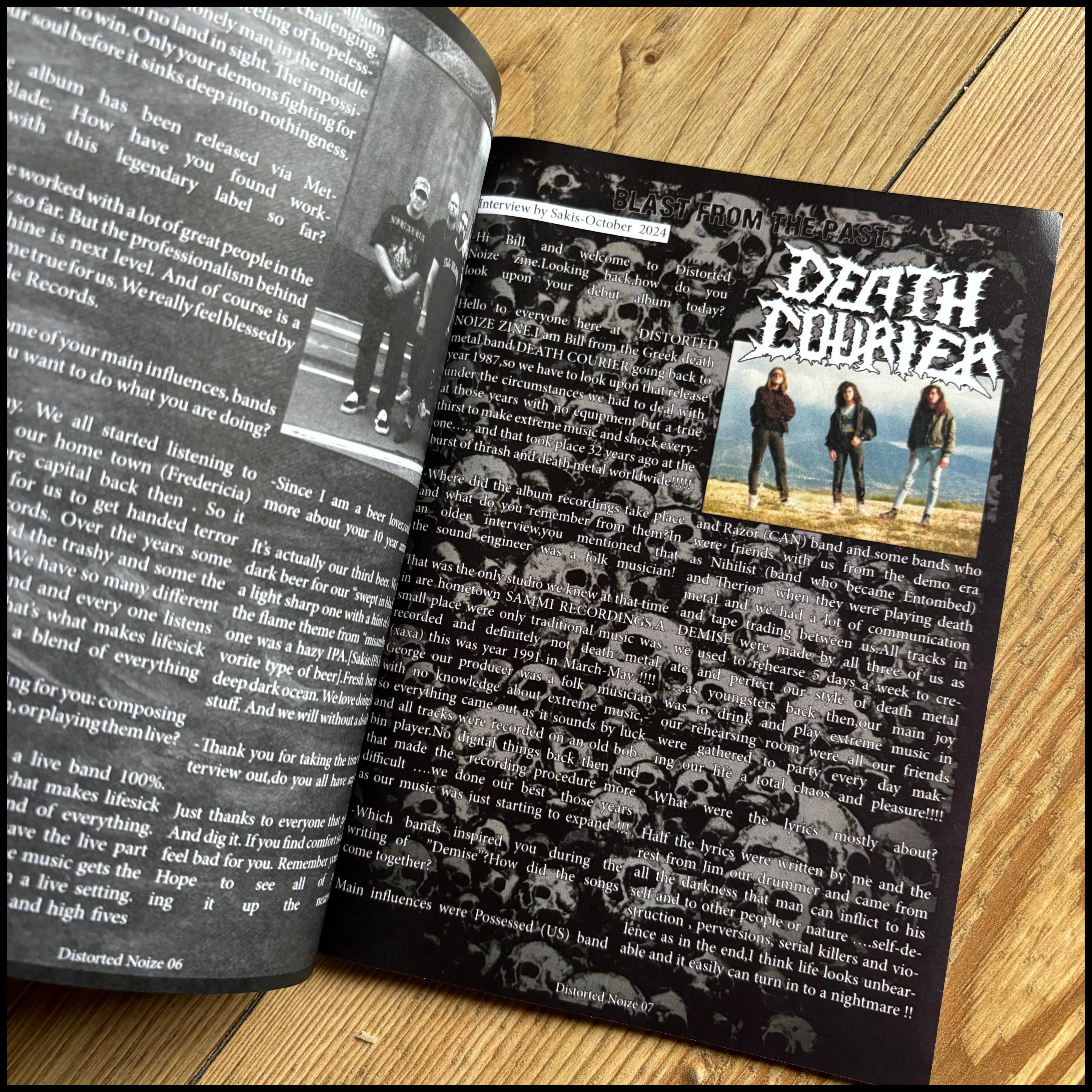 DISTORTED NOIZE Issue 6 fanzine (death/thrash/black metal fanzine)