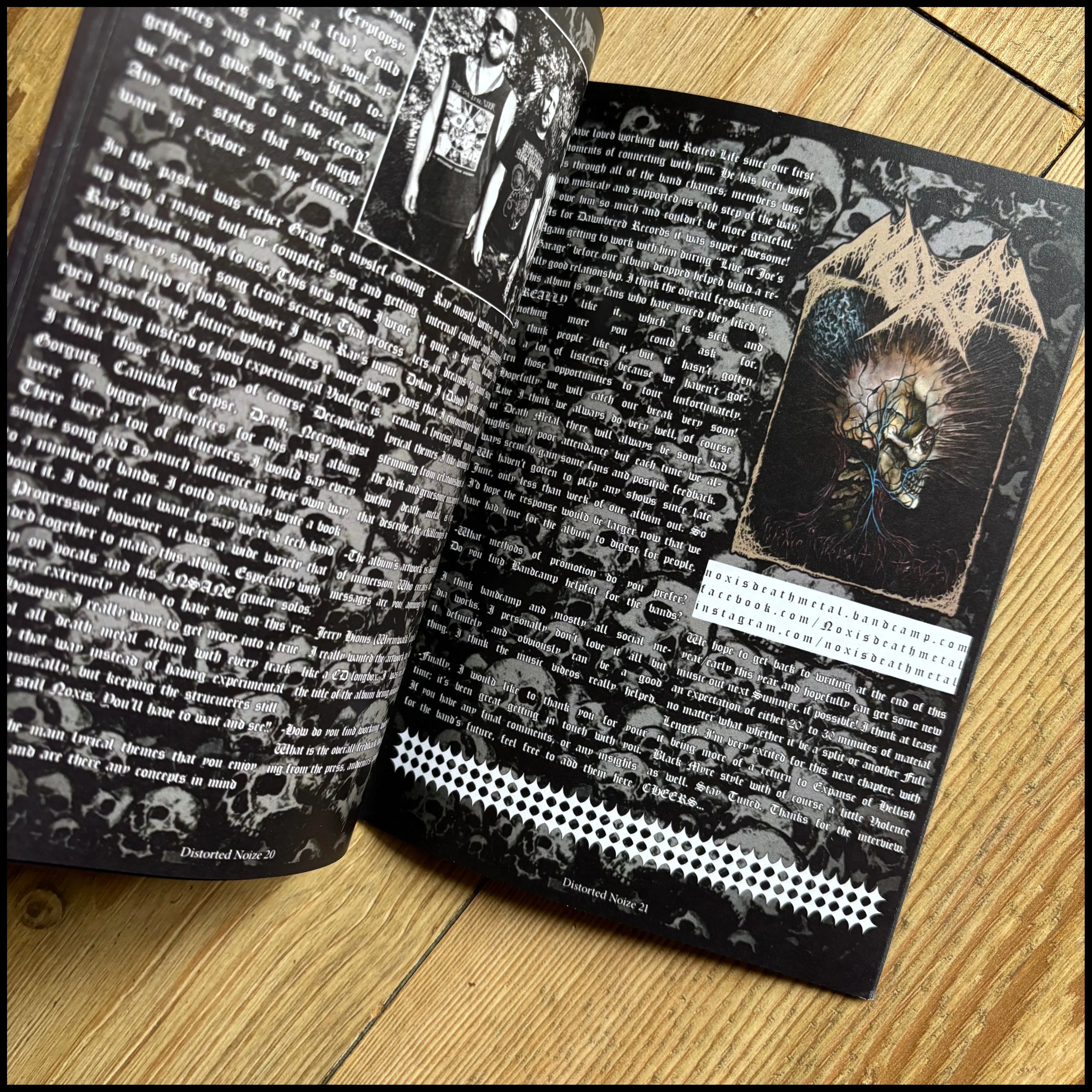DISTORTED NOIZE Issue 6 fanzine (death/thrash/black metal fanzine)