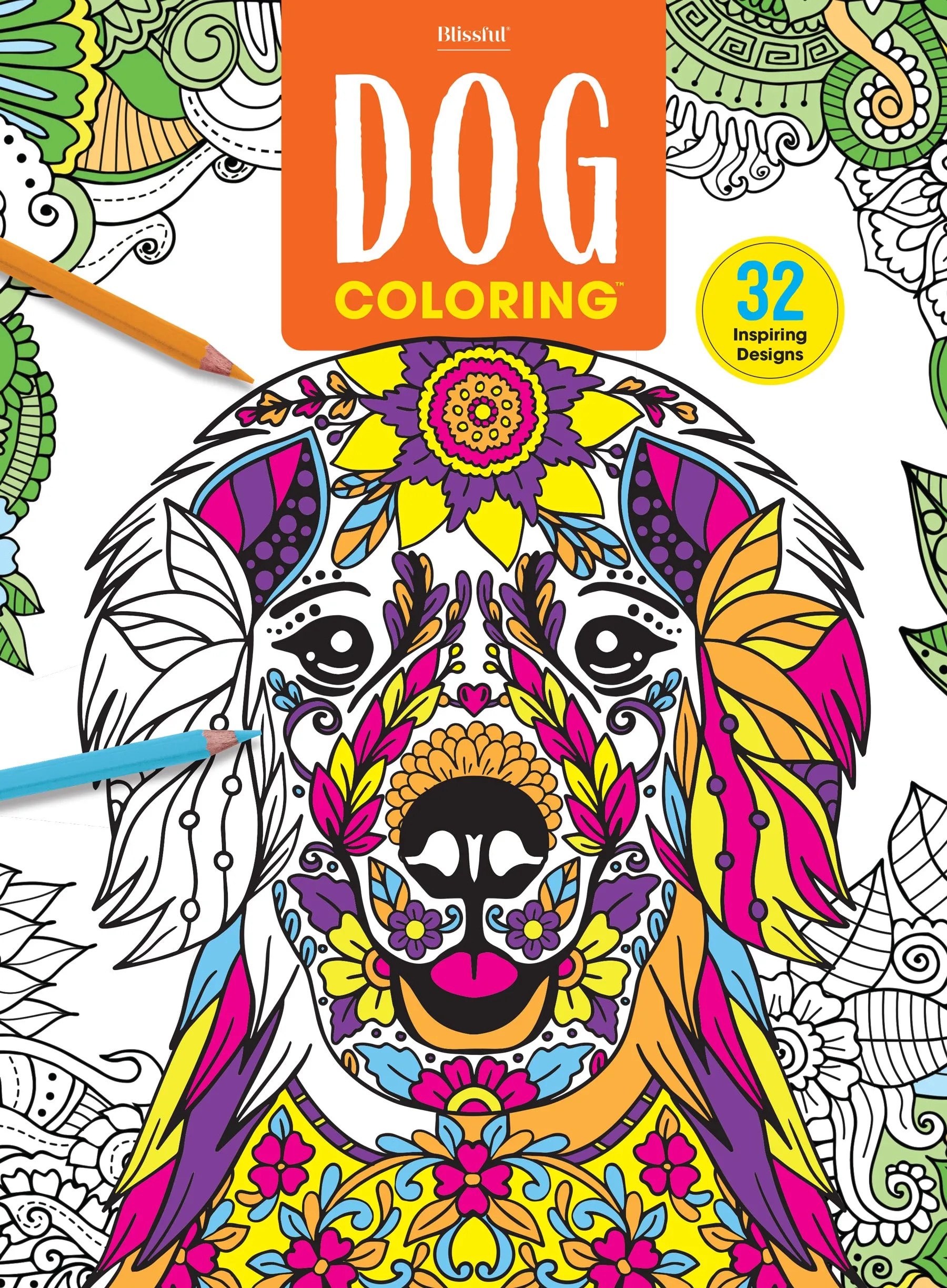 Dog Coloring - 32 Inspiring Designs, Bring Canine Pictures To Life, All Breeds, Riddles, Puns, Jokes & Fun Facts, Adult Coloring Book, Unlock Creativity, Relax, Unwind, Unplug, Reduce Anxiety & Draw!