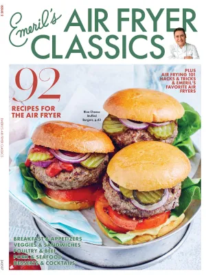 Emerils Air Fryer Classics - 92 Recipes, Air Frying 101 Hacks & Tricks, Breakfast, Appetizers, Veggies, Sandwiches, Poultry, Beef, Pork, Seafood, Desserts, Cocktails & Emeril's Favorite Air Fryers!