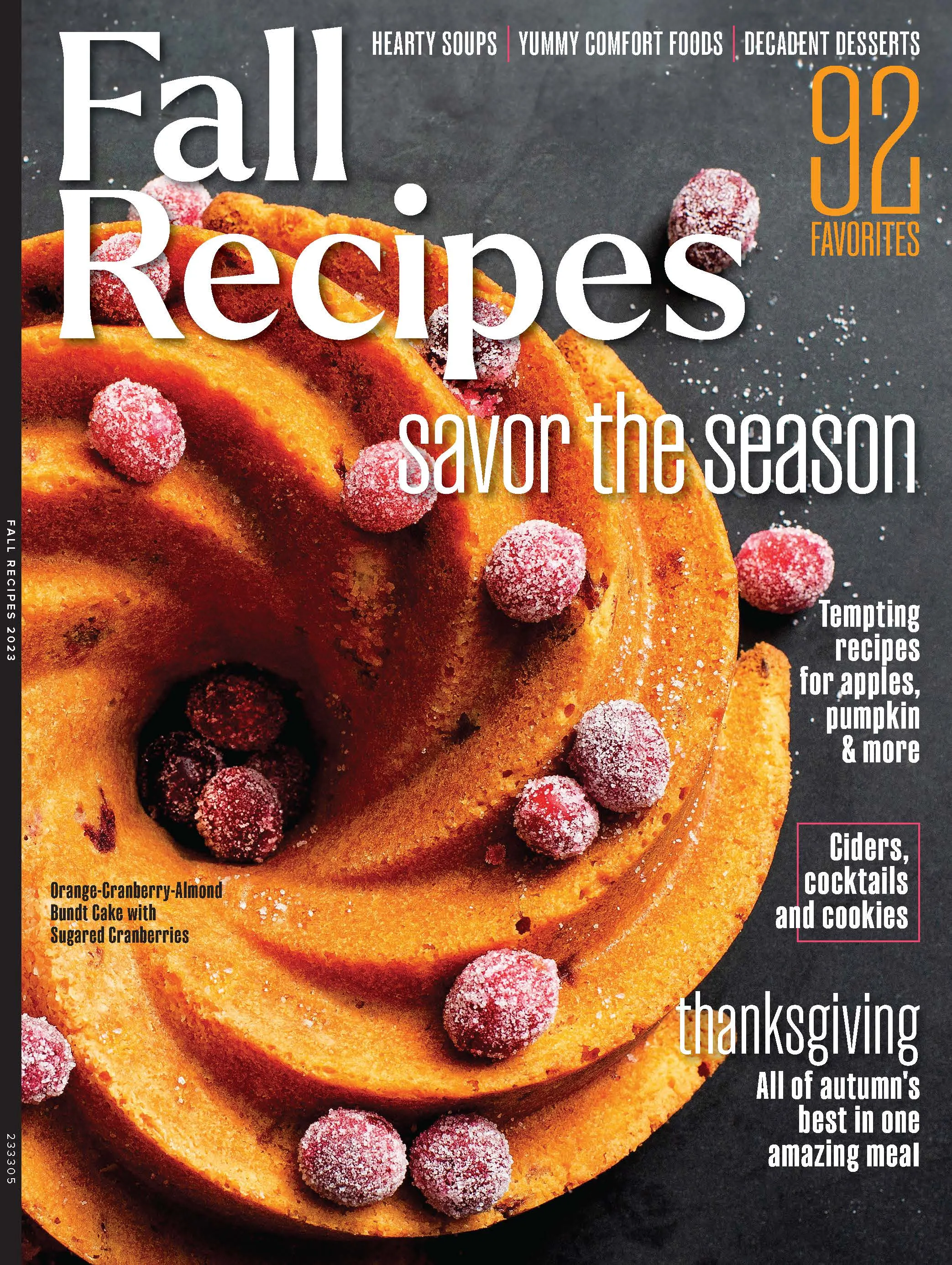 Fall Recipes 2023 - Savor the Season 92 Favorites, Hearty Soups, Comfort Foods, Decadent Desserts, Ciders, Cocktails, Cookies, Recipes for Apples, Pumpkin & More
