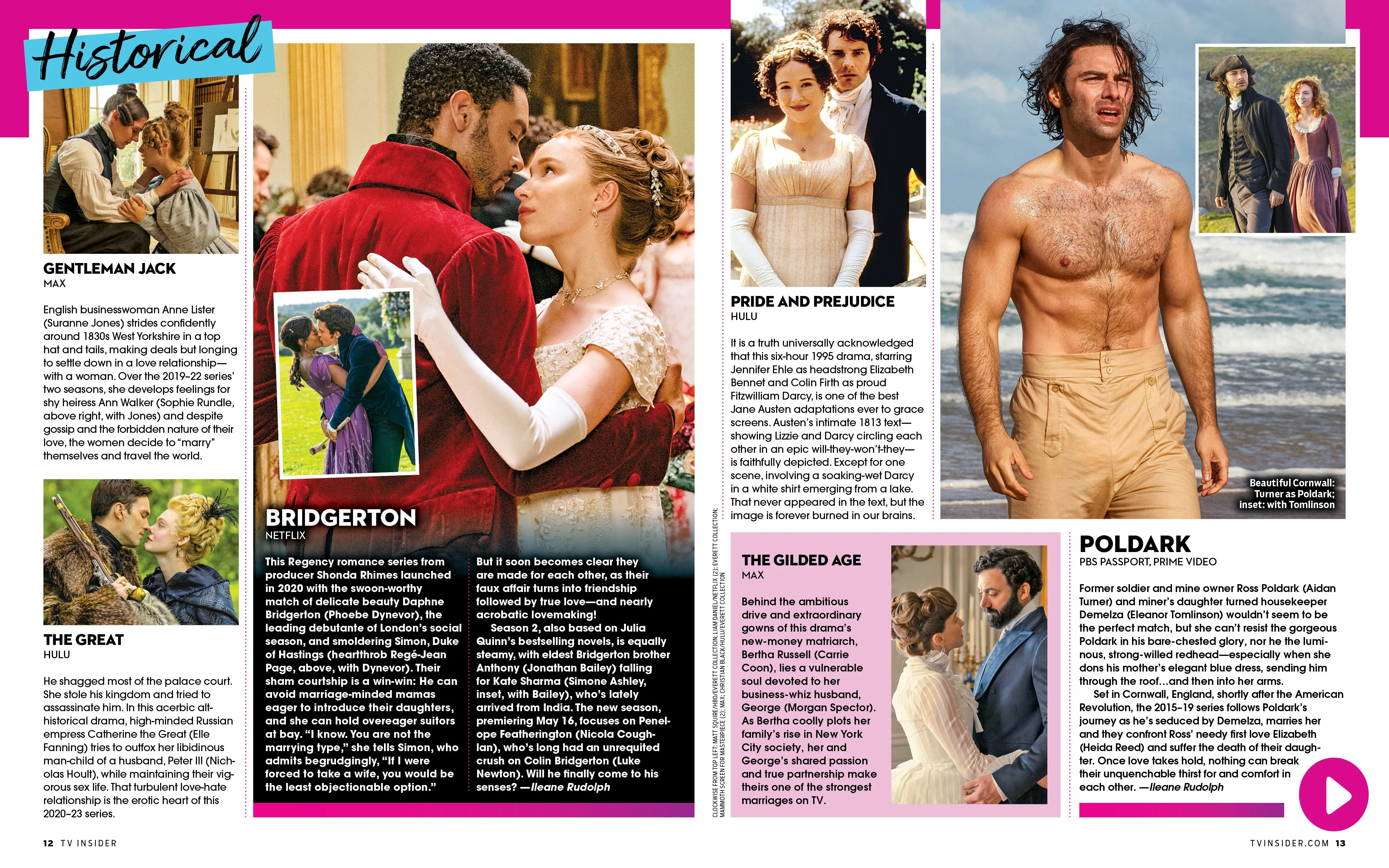 February TV Insider - 100 Hot Romances To Stream: TV Shows & Movies, Bridgerton, Virgin River, Outlander, Poldark, New Series, Mr. & Mrs. Smith, Netflix, Prime, Hulu, HBO, Taylor Swift & Travis Kelce!