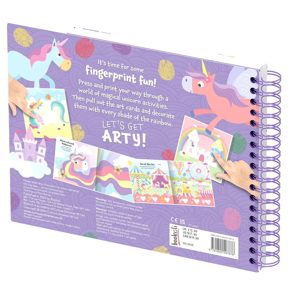 Fingerprint Activity Book: Unicorns