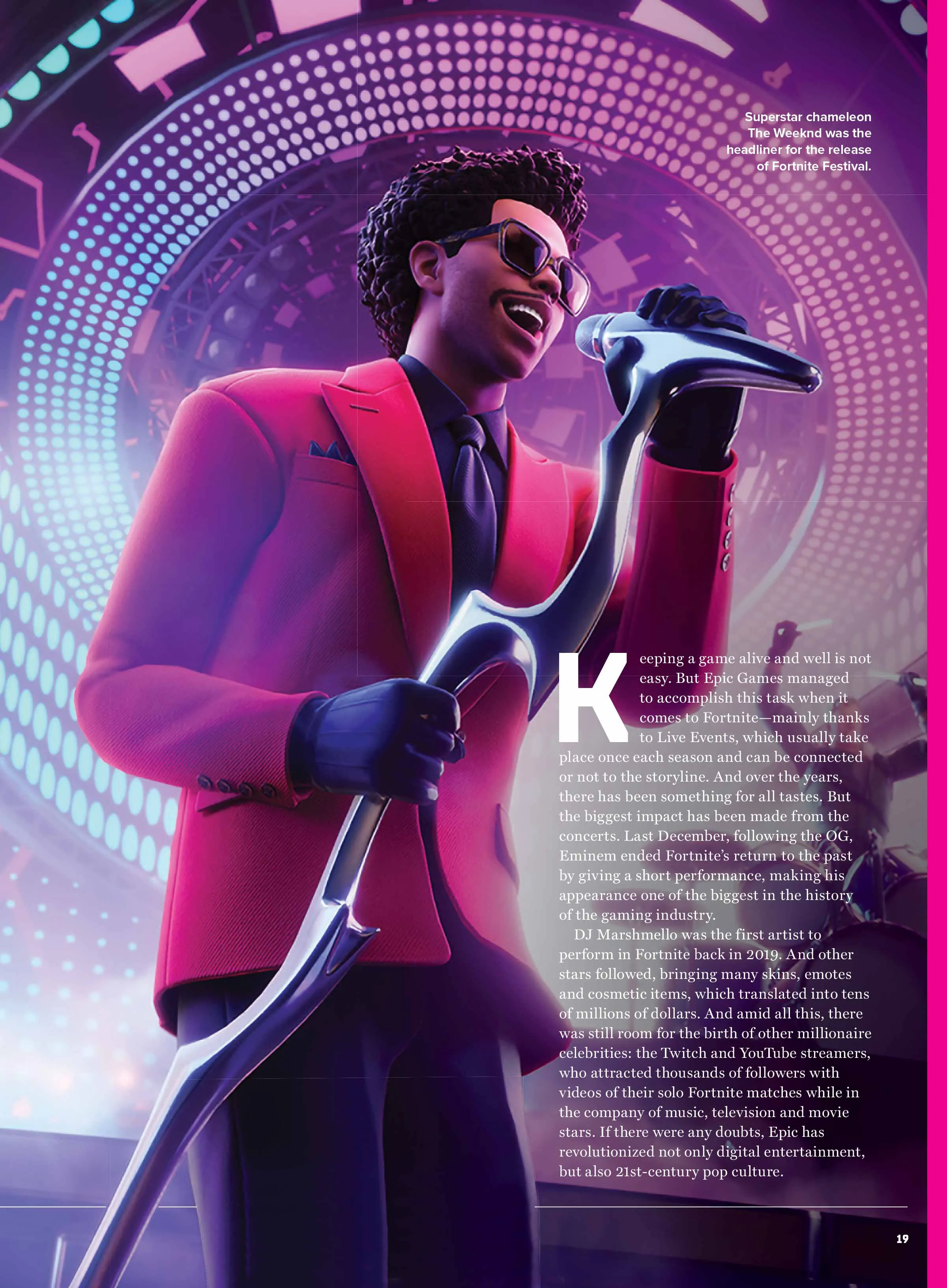 Fortnite - Ultimate Guide: Early Days, Cancellation, Battle Royale, Free-To-Play, Store, Ariana Grande Tour, Streamers, Crossovers, Mobile Feud, Legal Disputes, Streaming, Metaverse & 100 Skins Poster