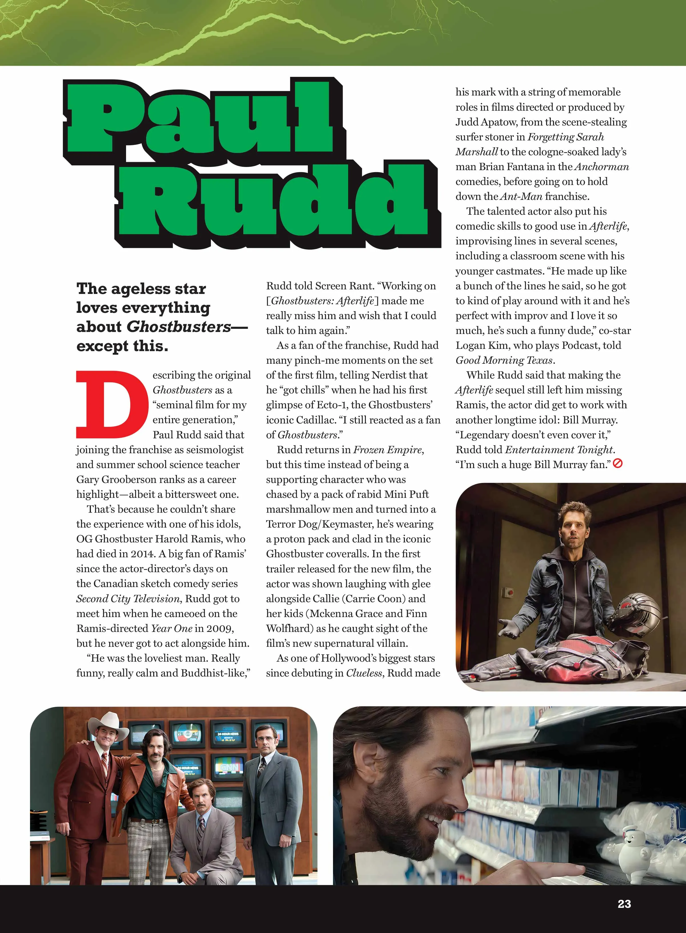 Ghostbusters - New Movie, The Frozen Empire, Paul Rudd, Finn Wolfhard, Look Back At The Movies, Heroes, Villains, Ghosts, Original Cast, Harold Ramis, Dan Aykroyd, Bill Murray, Rick Moranis & More!