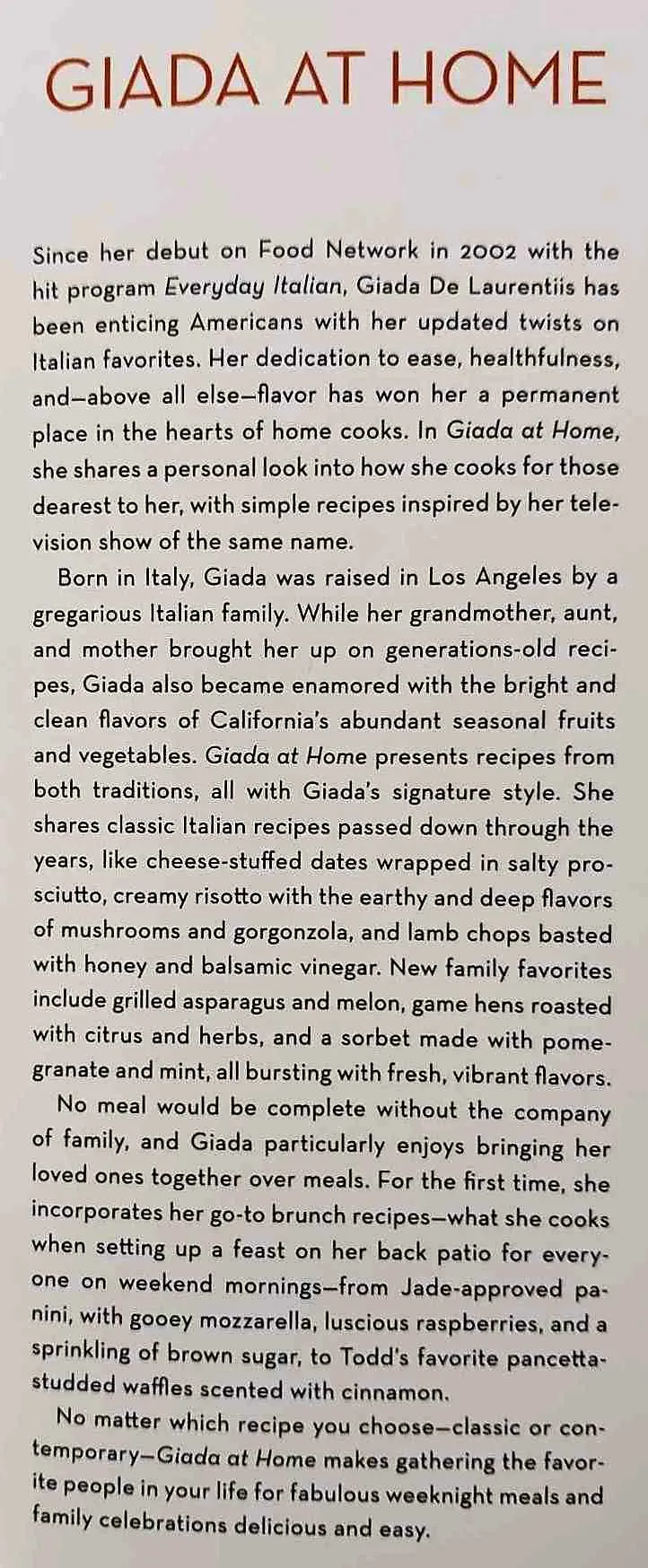 GIADA AT HOME - Giada De Laurentiis