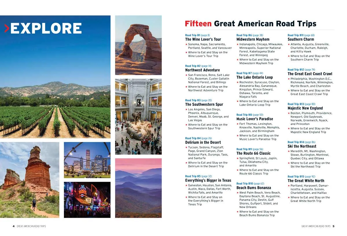 Great American Road Trips - Itineraries, Lodging, Dining, Roadside Attractions, Tips For Planning & Executing, Wine Lovers Tour, Route 66 Classic, Music Lovers, Beach Bums, Southern Charm & More!