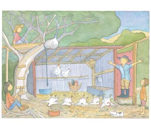 Hypnotising Chooks PRINT Alison Lester