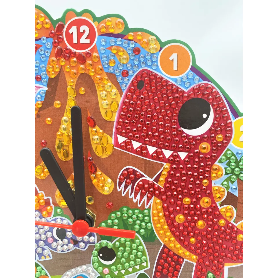 I Love Crystals Create Your Own Sparkly Dinosaur Clock