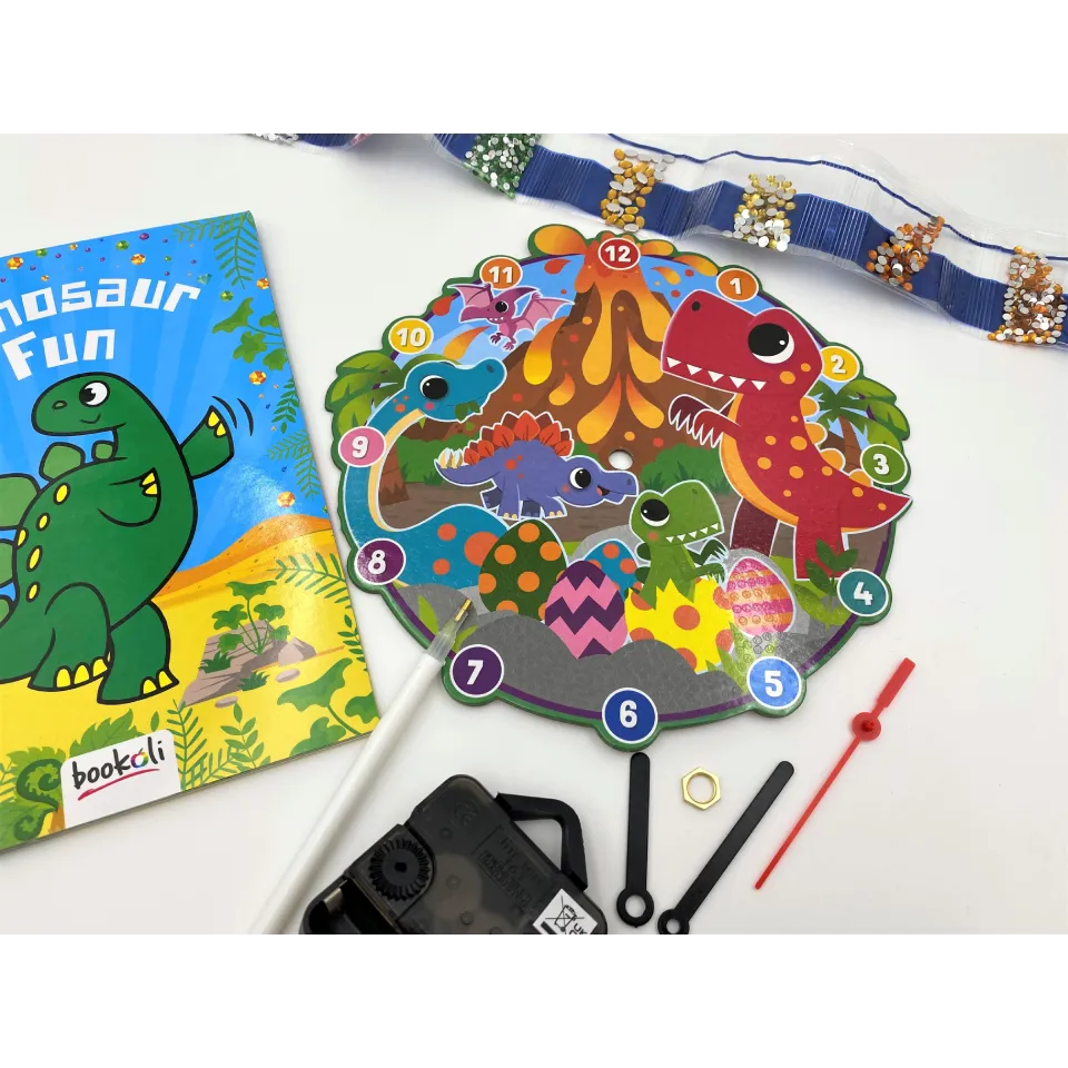 I Love Crystals Create Your Own Sparkly Dinosaur Clock