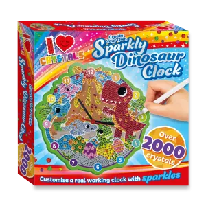 I Love Crystals Create Your Own Sparkly Dinosaur Clock