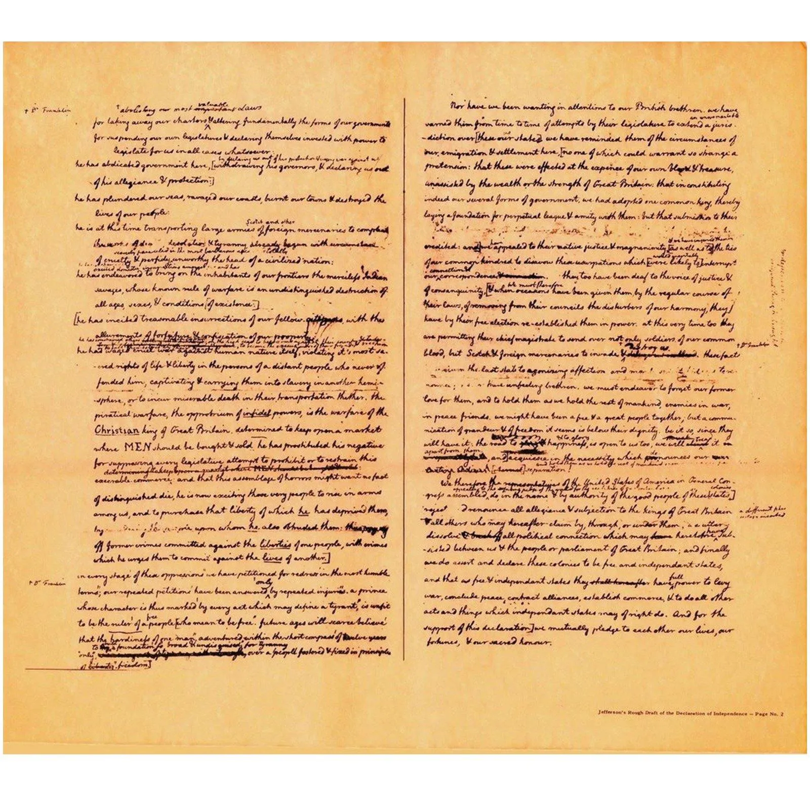 Jefferson's Rough Draft of the Declaration