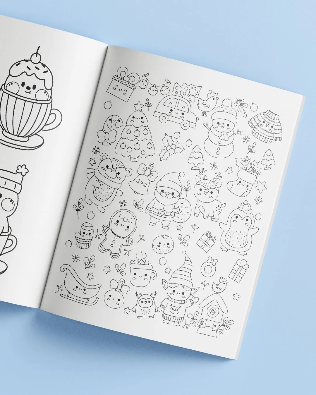 Kaleidoscope Colouring and Sticker Book: Too Cute Christmas