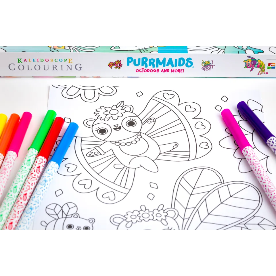 Kaleidoscope Colouring Kit: Purrmaids, Octodogs and More!