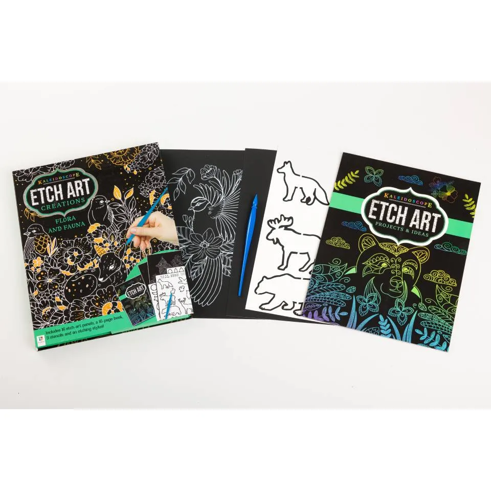 Kaleidoscope Etch Art Creations: Flora and Fauna