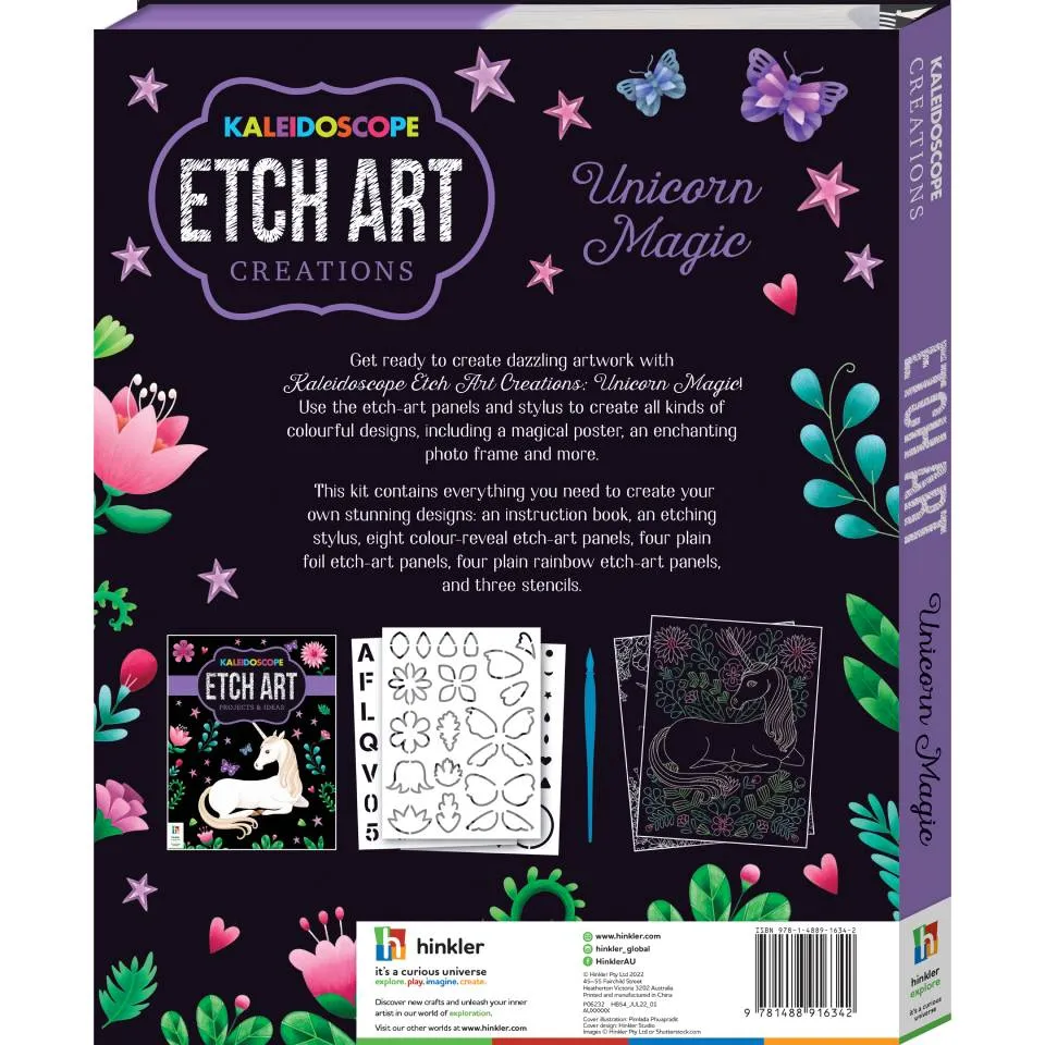 Kaleidoscope Etch Art Creations: Unicorn Magic