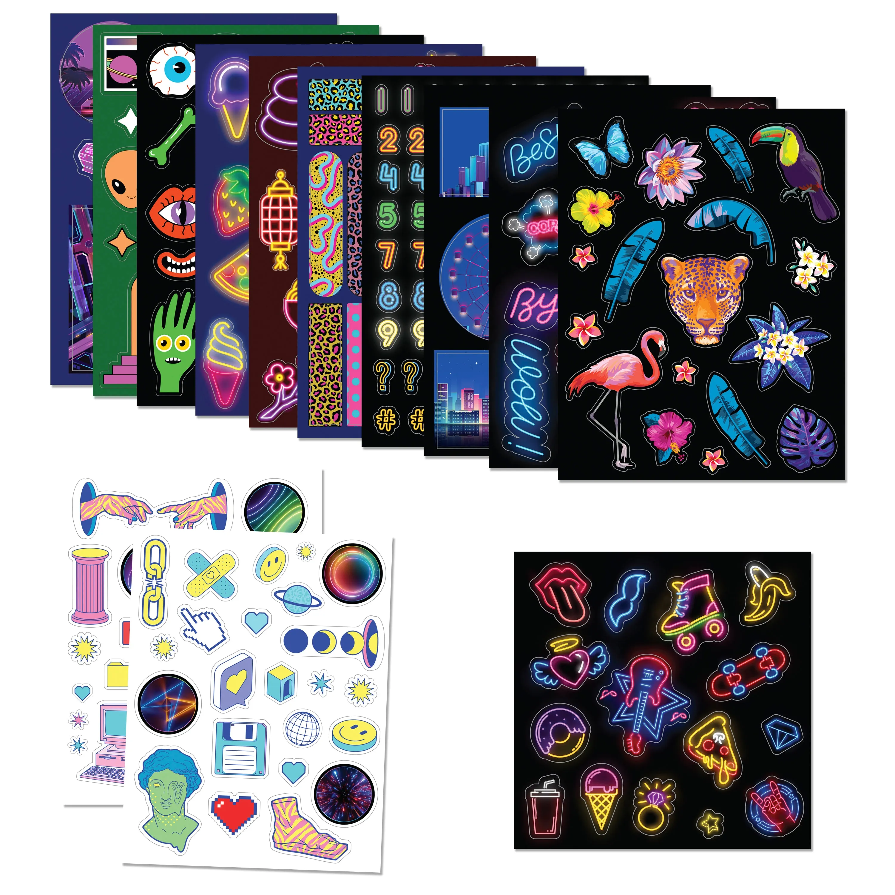 Kaleidoscope Sticker Bomb: Electric Neon