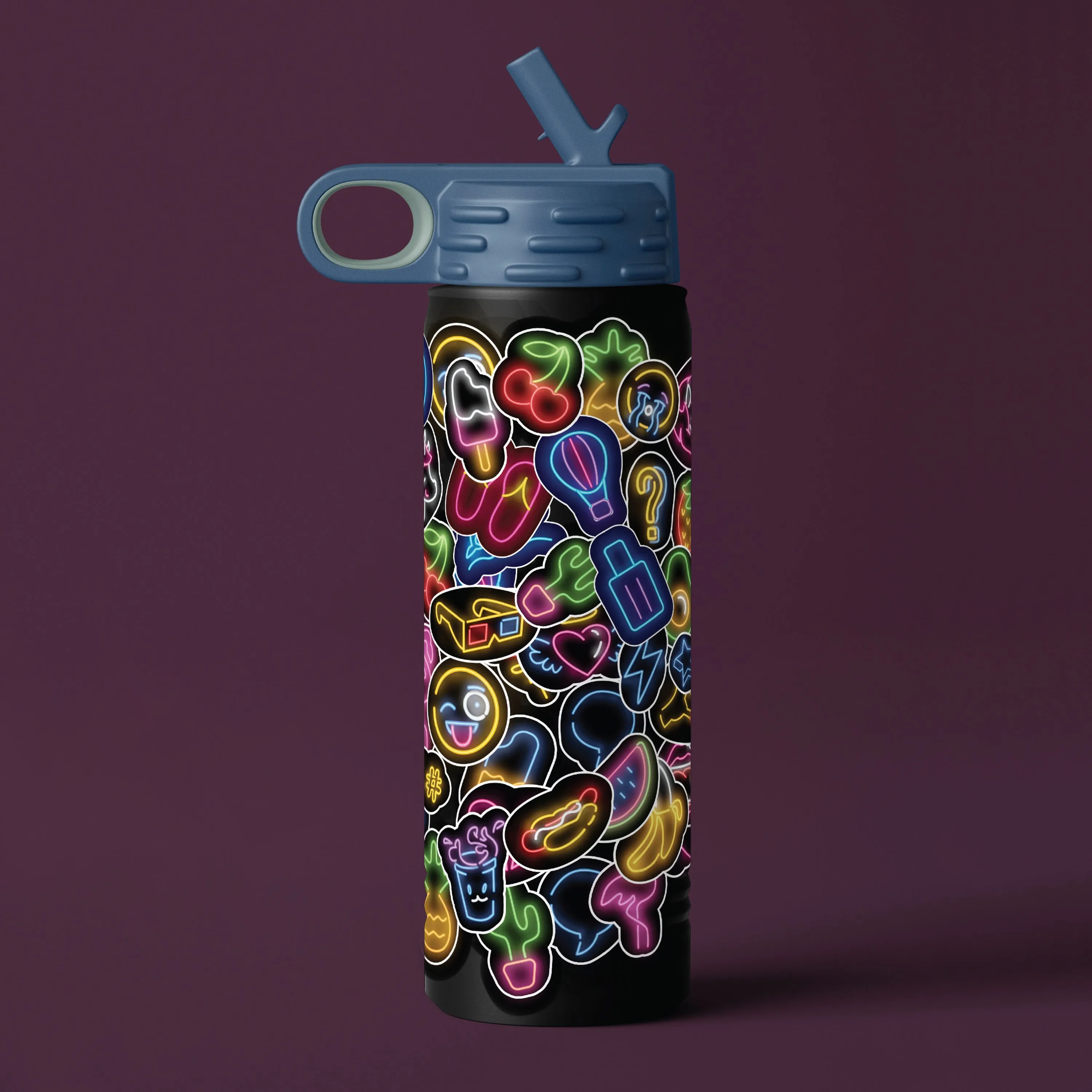 Kaleidoscope Sticker Bomb: Electric Neon