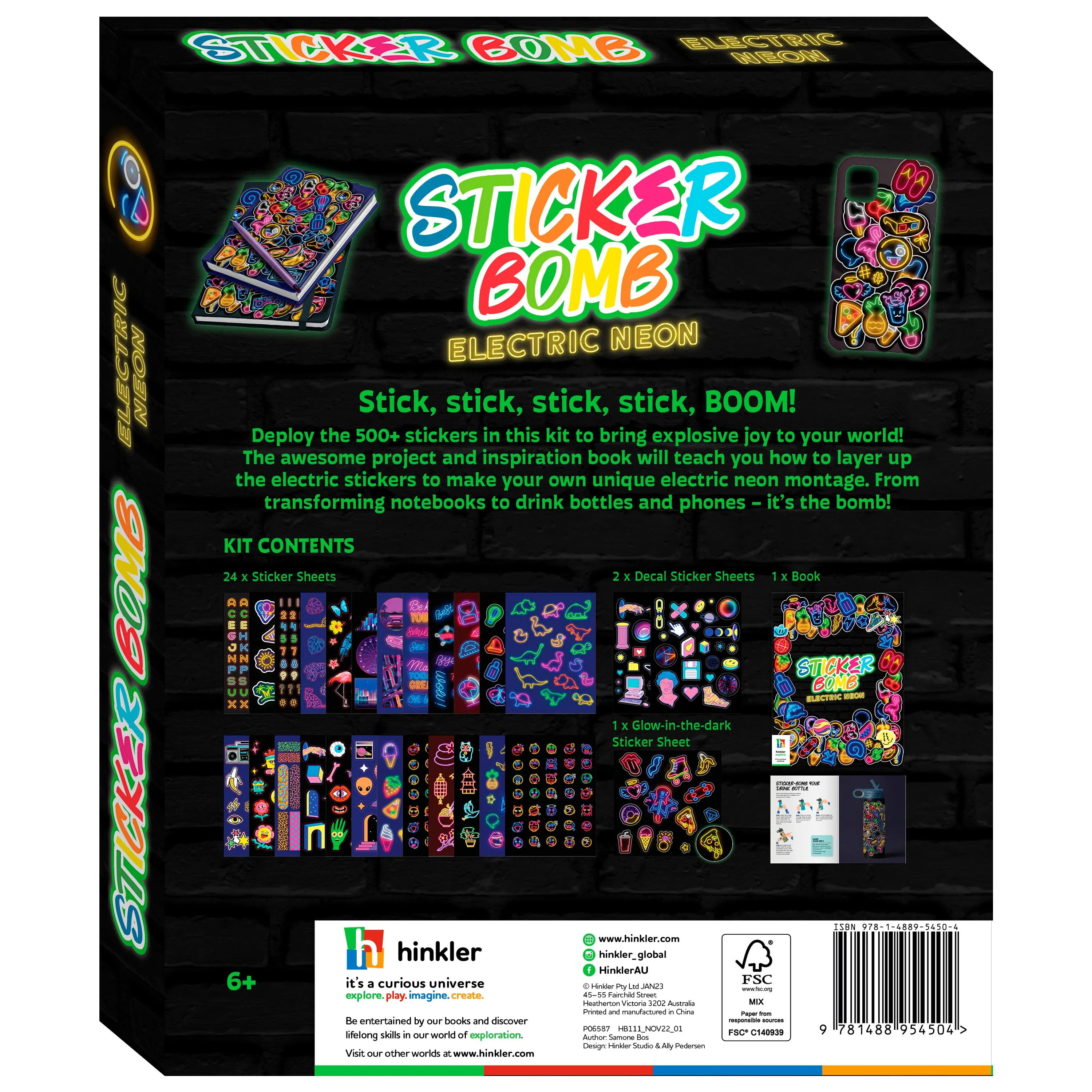 Kaleidoscope Sticker Bomb: Electric Neon