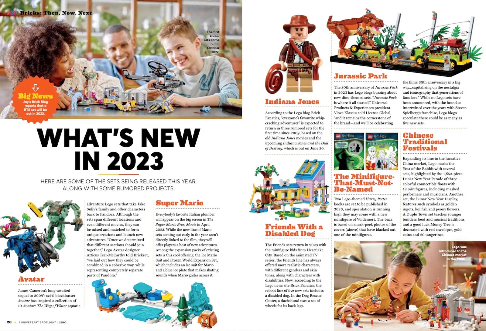 LEGO - 65 Year Special Collector's Issue Featuring Your Favorite Characters, Iconic Sets, By Fans For Fans, Independent & Unofficial!   What's New In 2023 Avatar, Super Mario, Indiana Jones, & More!
