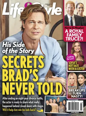 Life & Style 02.03.25: Secrets Brad Pitt Never Told, A Royal Family Truce Between Harry & Meghan, Sofia Vergara's Hot Date With A-Lister, Jessica Simpson's & Jessica Alba's Breakups Turn Nasty & More!