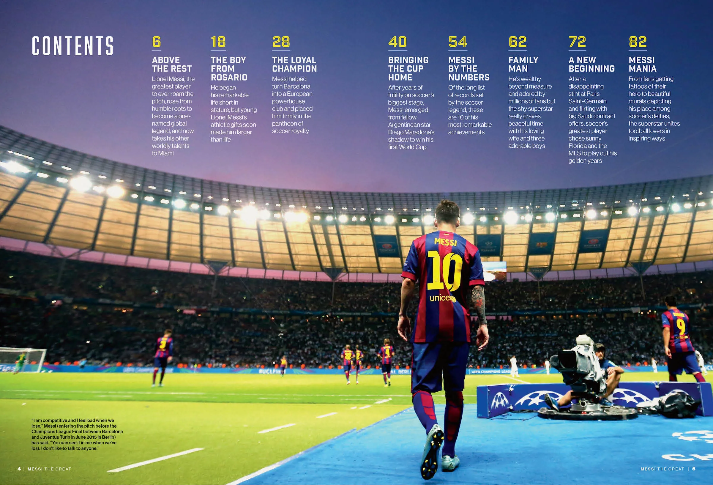 Lionel Messi  The Whole Story: From Humble Rosario Roots, 10 La Liga Titles For Barcelona, 7 Ballon d'Or Trophies, His First World Cup for Homeland Argentina & Now The GOAT Is In America