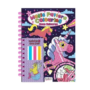 Magic Pattern Colouring Book: Neon Unicorns