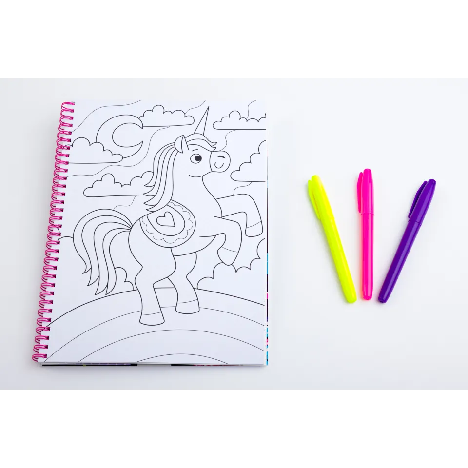 Magic Pattern Colouring Book: Neon Unicorns